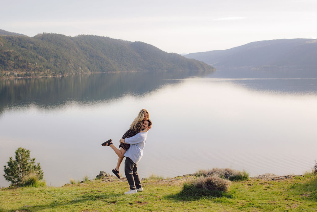 Kalamalka lake provincial park engagement photographer vernon engagement photographer joyful wedding photography kelowna