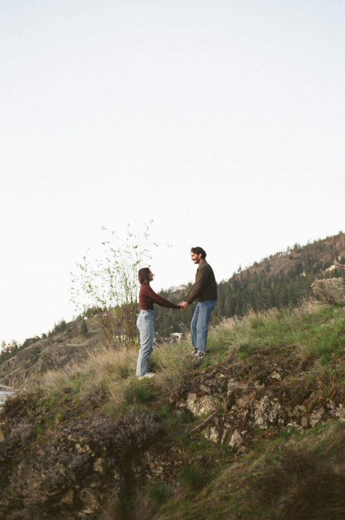 Kelowna Okanagan proposal photographer wedding photographer film photographer 35mm super8