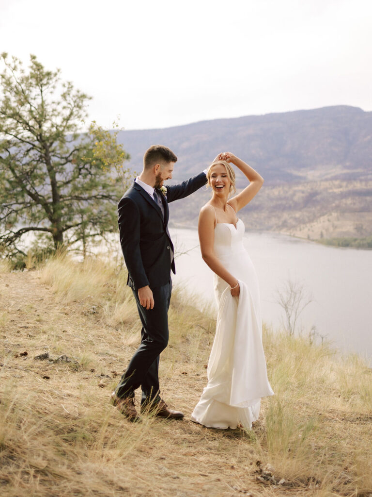 Rustic Reel Wedding in Kelowna + Knox Mountain Portraits Danae Marie Photography Okanagan photographer